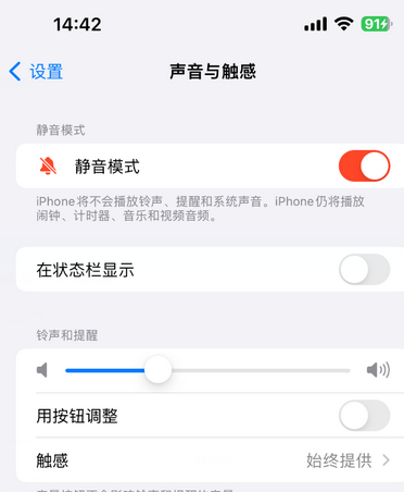 肇庆苹果15Pro维修网点分享iPhone15Pro系列机型中隐藏静音图标 